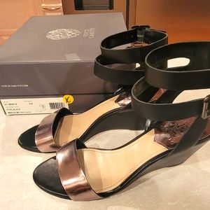Women's Super cute Vince Camuto wedges, with straps on ankles, size 8